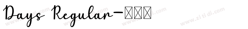 Days Regular字体转换